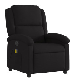 Fauteuil de massage inclinable Noir Tissu