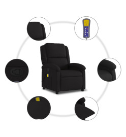 Fauteuil de massage inclinable Noir Tissu