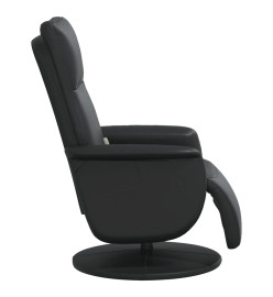 Fauteuil inclinable de massage repose-pieds noir similicuir