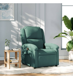 Fauteuil inclinable vert foncé velours