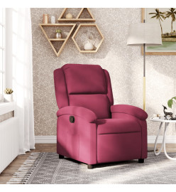 Fauteuil inclinable rouge bordeaux velours