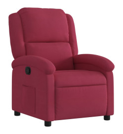 Fauteuil inclinable rouge bordeaux velours