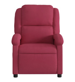 Fauteuil inclinable rouge bordeaux velours