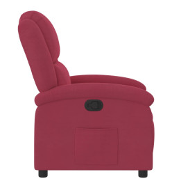 Fauteuil inclinable rouge bordeaux velours