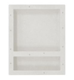 Niche de douche avec 2 compartiments Blanc mat 41x51x10 cm