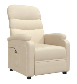 Fauteuil inclinable électrique Crème Tissu