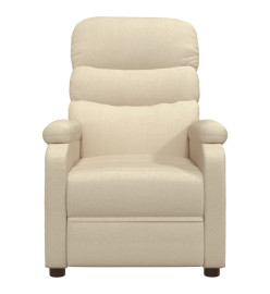 Fauteuil inclinable électrique Crème Tissu