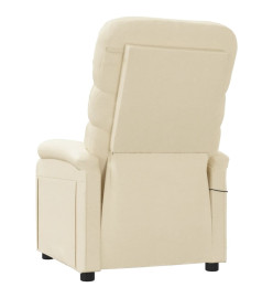 Fauteuil inclinable électrique Crème Tissu