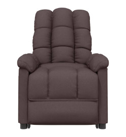 Fauteuil électrique de massage Marron foncé Tissu