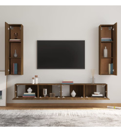 Ensemble de meubles TV 4 pcs Chêne marron Bois d'ingénierie