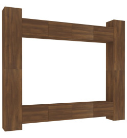 Ensemble de meubles TV 8 pcs Chêne marron Bois d'ingénierie