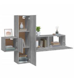 Ensemble de meubles TV 3 pcs Sonoma gris Bois d'ingénierie