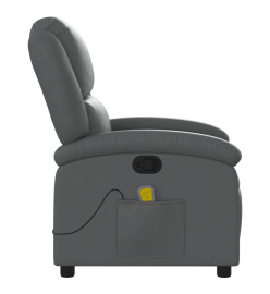 Fauteuil de massage inclinable Gris Similicuir