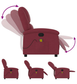 Fauteuil de massage inclinable Rouge bordeaux Tissu