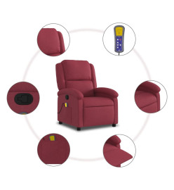 Fauteuil de massage inclinable Rouge bordeaux Tissu