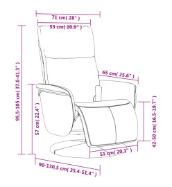 Fauteuil inclinable de massage repose-pieds cappuccino