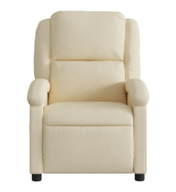 Fauteuil de massage inclinable Crème Tissu