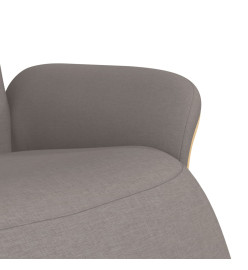 Fauteuil inclinable avec repose-pieds taupe tissu