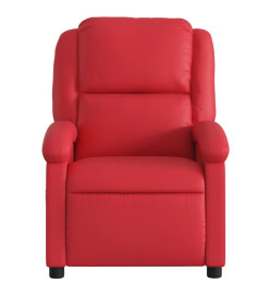 Fauteuil de massage inclinable rouge similicuir