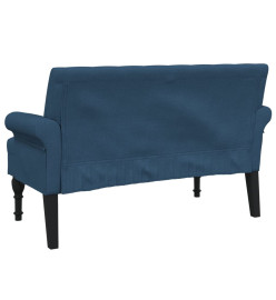 Banc avec dossier bleu 120x62x75,5 cm tissu