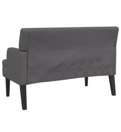 Banc avec dossier gris 112x65,5x75 cm similicuir