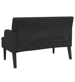 Banc avec dossier noir 112x65,5x75 cm similicuir