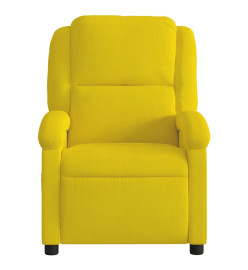 Fauteuil de massage inclinable jaune velours