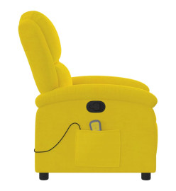 Fauteuil de massage inclinable jaune velours