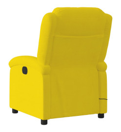 Fauteuil de massage inclinable jaune velours