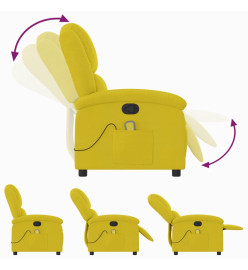 Fauteuil de massage inclinable jaune velours