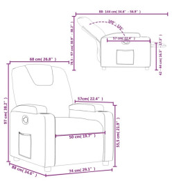 Fauteuil inclinable Taupe Tissu