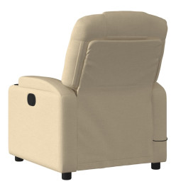 Fauteuil de massage inclinable Crème Tissu