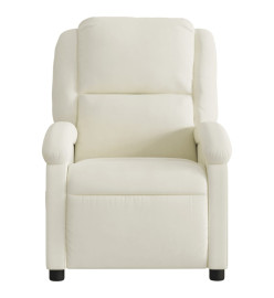 Fauteuil de massage inclinable crème velours