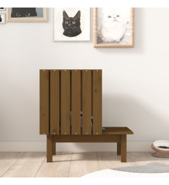 Maison pour chat Marron miel 60x36x60 cm Bois de pin massif