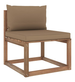 Salon palette de jardin 6 pcs et coussins Bois de pin imprégné
