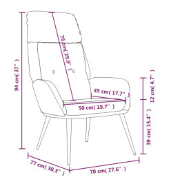 Chaise de relaxation Crème Similicuir daim