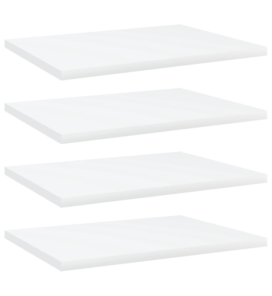 Panneaux de bibliothèque 4 pcs Blanc 40x30x1,5 cm Aggloméré