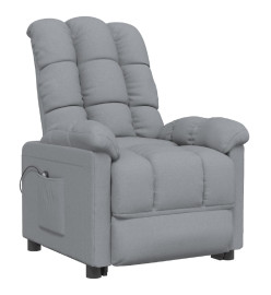 Fauteuil inclinable électrique Gris clair Tissu