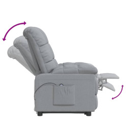 Fauteuil inclinable électrique Gris clair Tissu