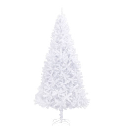 Arbre de Noël artificiel pré-éclairé et boules 300 cm blanc