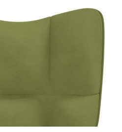 Chaise de relaxation Vert clair Velours