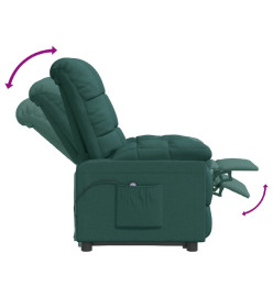 Fauteuil inclinable électrique Vert foncé Tissu