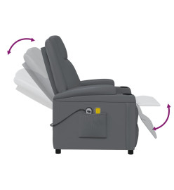 Fauteuil de massage électrique Anthracite Similicuir