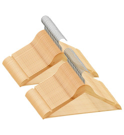 Cintres antidérapants 50 pcs Bois dur