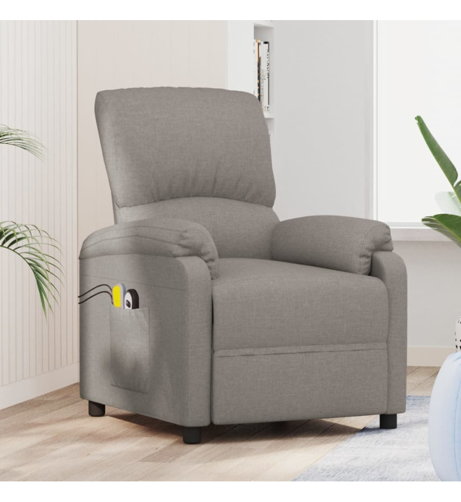 Fauteuil de massage Taupe Tissu