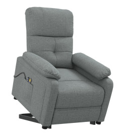 Fauteuil de massage inclinable Gris foncé Tissu