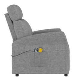 Fauteuil de massage inclinable Gris clair Tissu