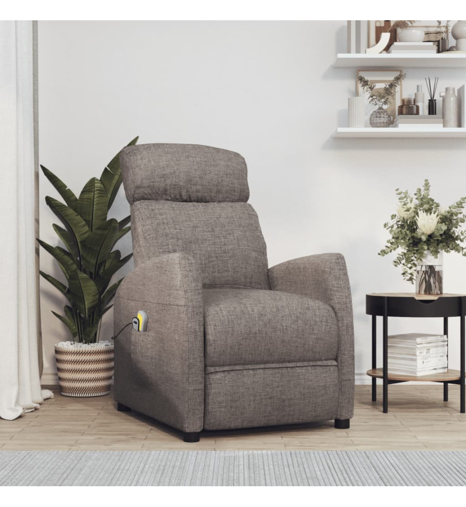 Fauteuil de massage Taupe Tissu