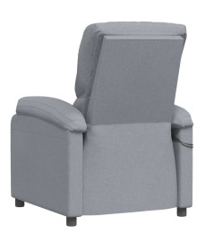 Fauteuil de massage inclinable Gris clair Tissu