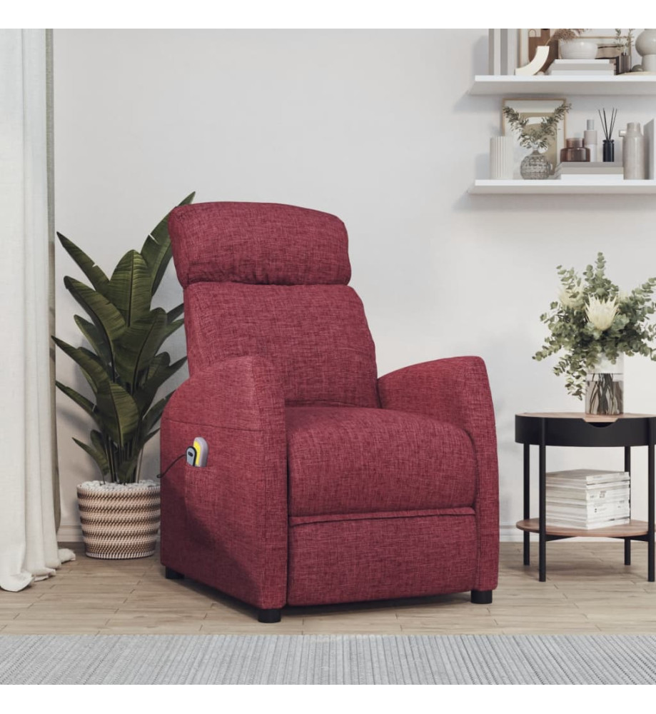 Fauteuil de massage Rouge bordeaux Tissu